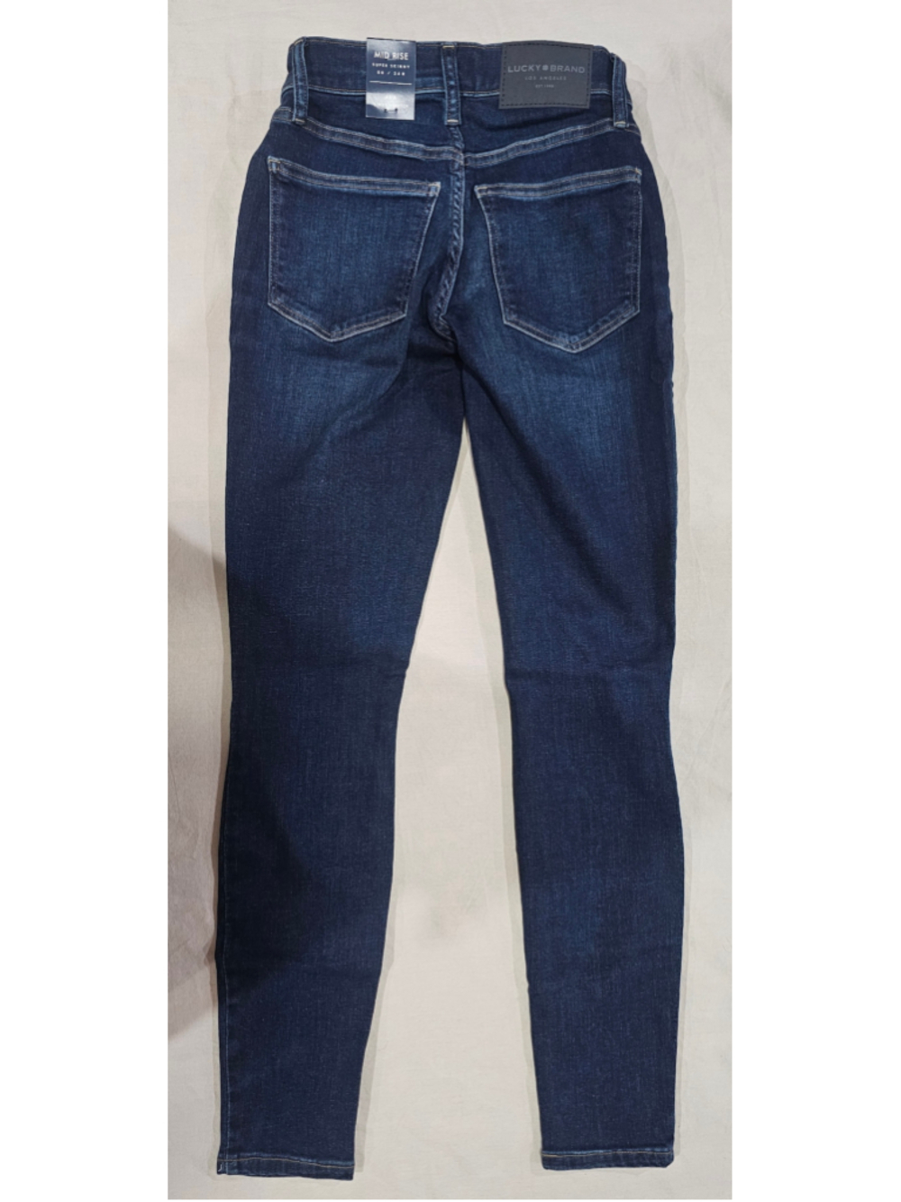Women's Lucky Brand Mid Rise Super Skinny Jeans Size 00 Blue - Picture 2 of 6